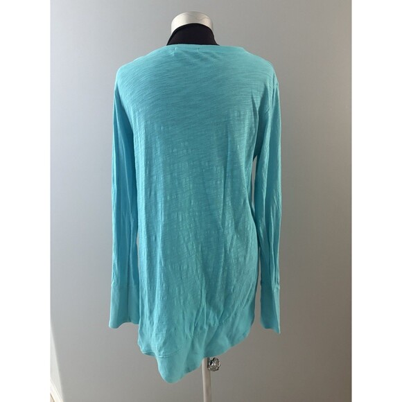 Fresh Produce Tunic Womens XS Turq Blue Oversize Asymmetrical Coastal Lagenlook - Picture 3 of 14